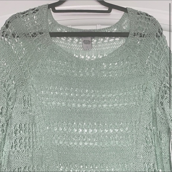 Soft Surroundings Open Weave Tunic Sweater Size large - Picture 2 of 5